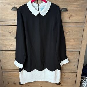 CeCe black and white dress sz 8